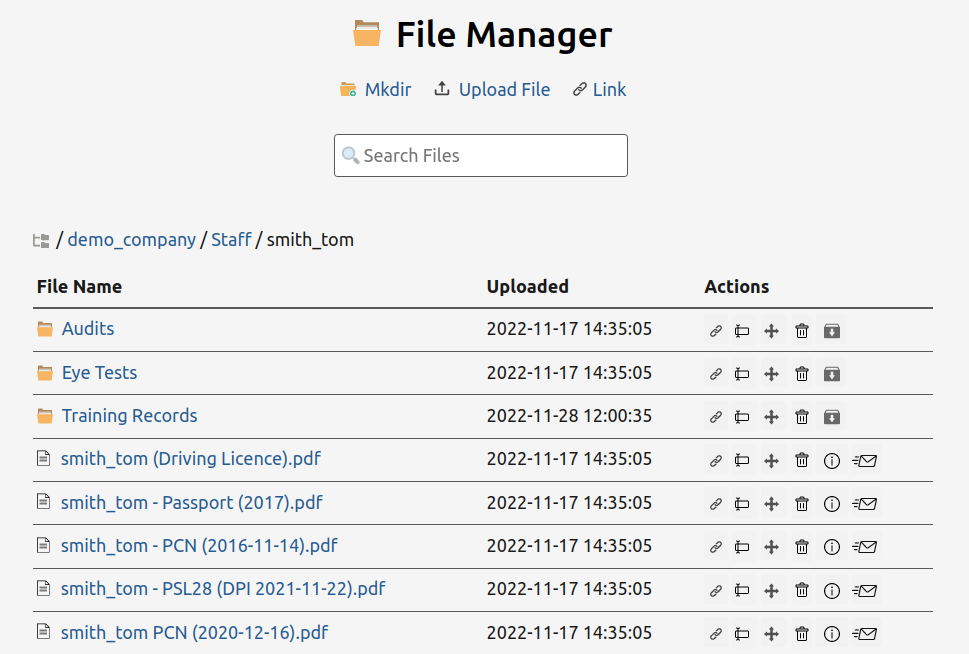 QADB Web File Manager